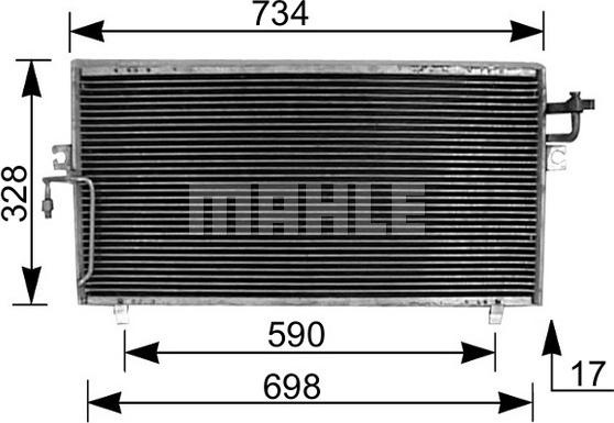 MAHLE AC 187 000S - Lauhdutin, ilmastointilaite inparts.fi