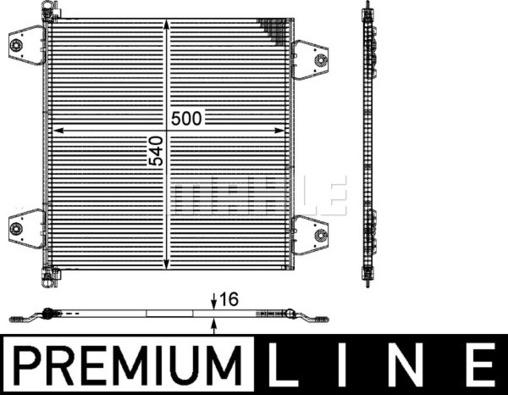 MAHLE AC 121 000P - Lauhdutin, ilmastointilaite inparts.fi