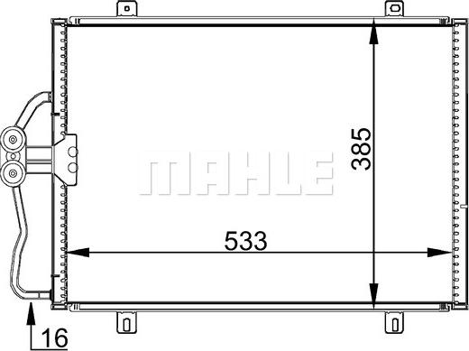 MAHLE AC 176 000S - Lauhdutin, ilmastointilaite inparts.fi