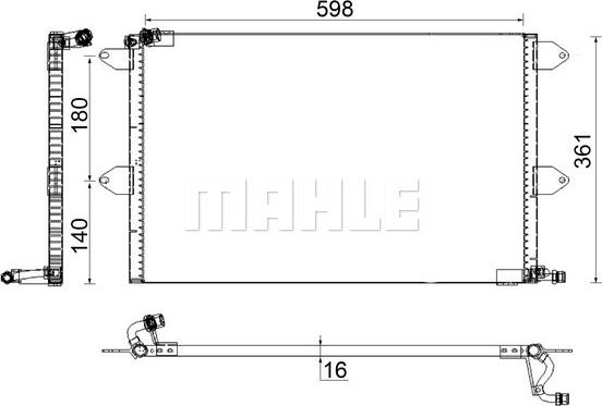 MAHLE AC 171 001S - Lauhdutin, ilmastointilaite inparts.fi