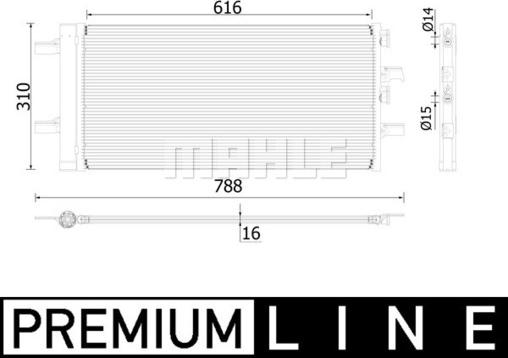 MAHLE AC 891 000P - Lauhdutin, ilmastointilaite inparts.fi