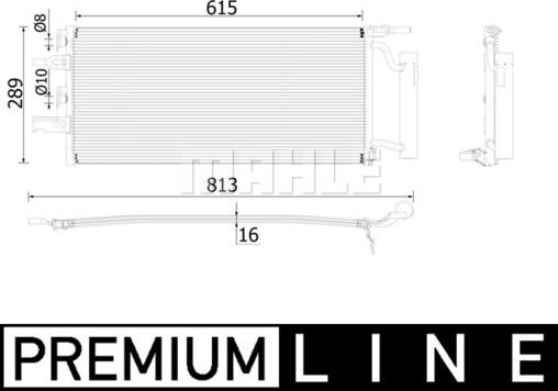 MAHLE AC 893 000P - Lauhdutin, ilmastointilaite inparts.fi