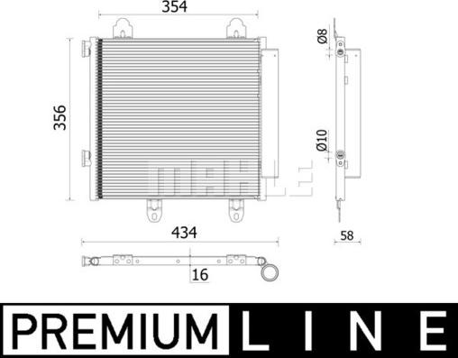 MAHLE AC 897 000P - Lauhdutin, ilmastointilaite inparts.fi