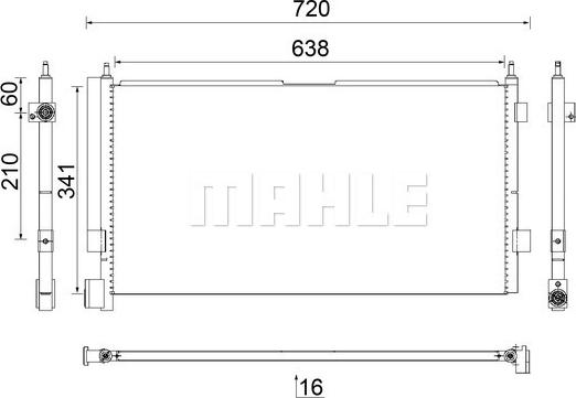 MAHLE AC 855 000S - Lauhdutin, ilmastointilaite inparts.fi