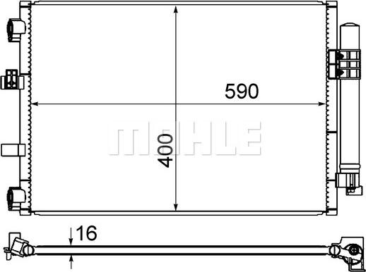 MAHLE AC 861 000S - Lauhdutin, ilmastointilaite inparts.fi