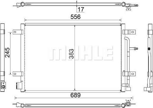 MAHLE AC 812 000S - Lauhdutin, ilmastointilaite inparts.fi