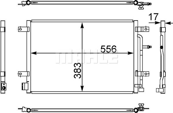 MAHLE AC 812 001S - Lauhdutin, ilmastointilaite inparts.fi