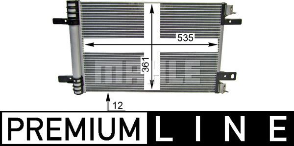 MAHLE AC 886 000P - Lauhdutin, ilmastointilaite inparts.fi