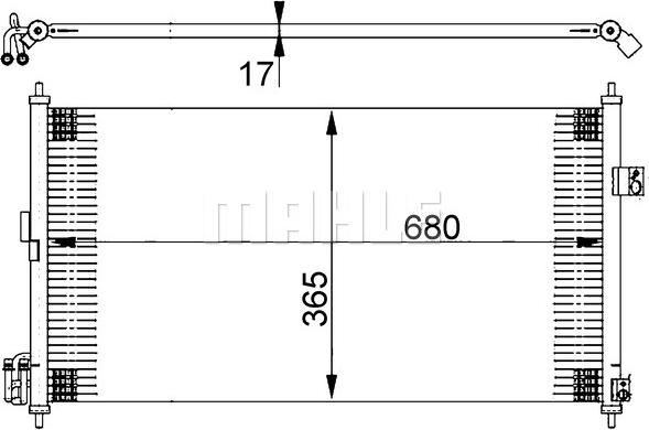 MAHLE AC 390 000S - Lauhdutin, ilmastointilaite inparts.fi