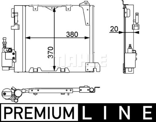 MAHLE AC 349 000P - Lauhdutin, ilmastointilaite inparts.fi