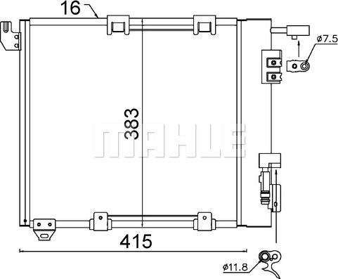 MAHLE AC 349 000S - Lauhdutin, ilmastointilaite inparts.fi