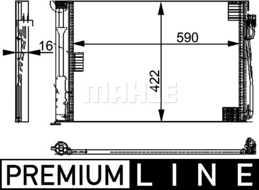 MAHLE AC 344 000P - Lauhdutin, ilmastointilaite inparts.fi