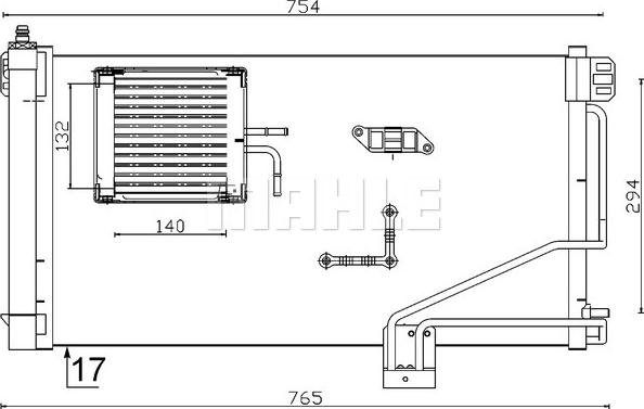 MAHLE AC 346 000S - Lauhdutin, ilmastointilaite inparts.fi