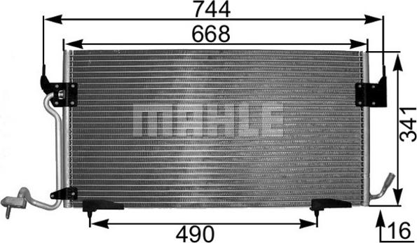 MAHLE AC 342 000S - Lauhdutin, ilmastointilaite inparts.fi