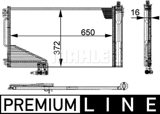 MAHLE AC 347 000P - Lauhdutin, ilmastointilaite inparts.fi