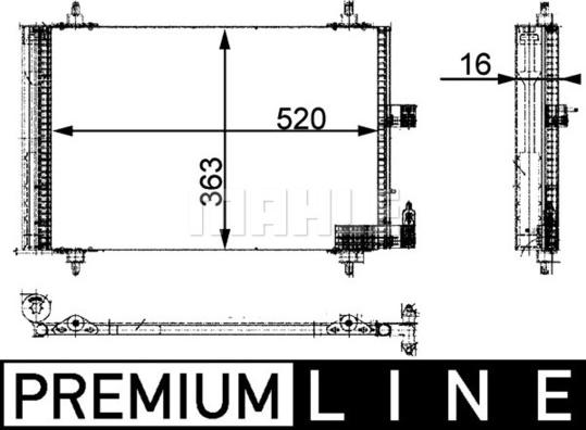 MAHLE AC 350 000P - Lauhdutin, ilmastointilaite inparts.fi