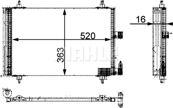 MAHLE AC 350 000P - Lauhdutin, ilmastointilaite inparts.fi