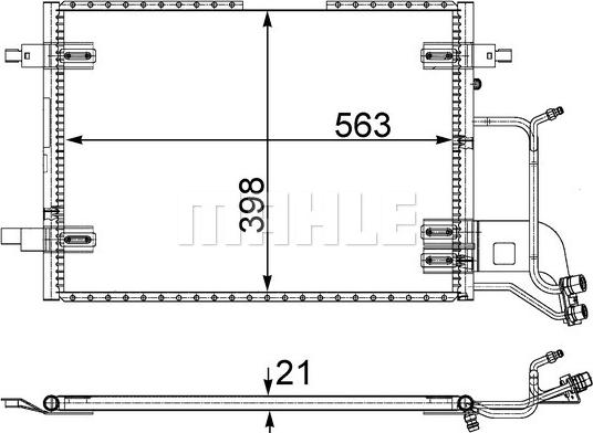 MAHLE AC 352 000S - Lauhdutin, ilmastointilaite inparts.fi