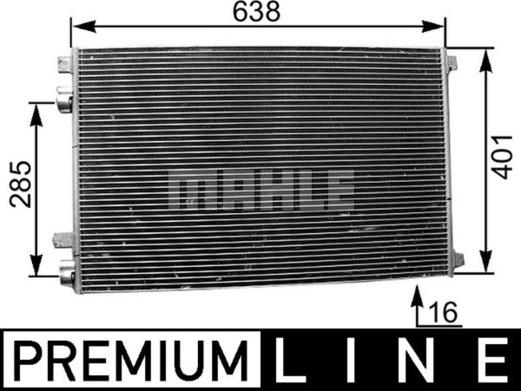 MAHLE AC 360 000P - Lauhdutin, ilmastointilaite inparts.fi