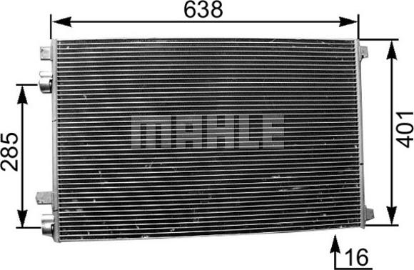 MAHLE AC 360 001S - Lauhdutin, ilmastointilaite inparts.fi