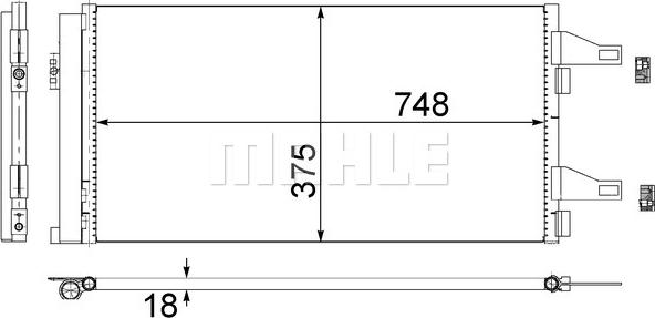 MAHLE AC 363 000S - Lauhdutin, ilmastointilaite inparts.fi