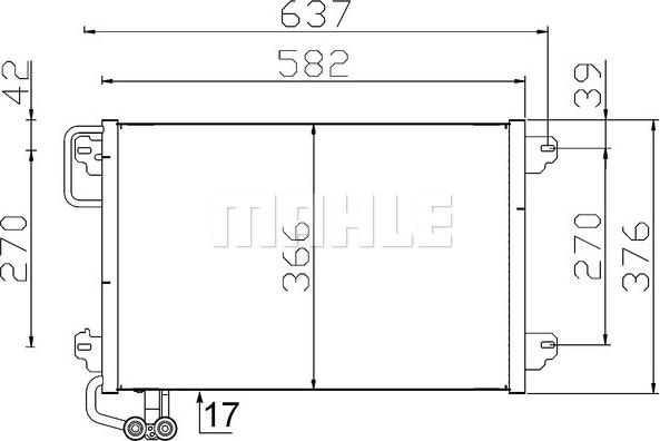 MAHLE AC 304 000S - Lauhdutin, ilmastointilaite inparts.fi