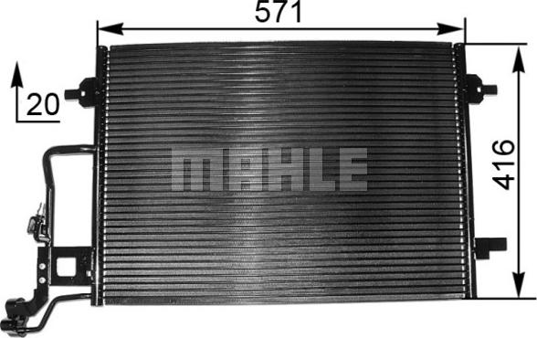 MAHLE AC 300 001S - Lauhdutin, ilmastointilaite inparts.fi