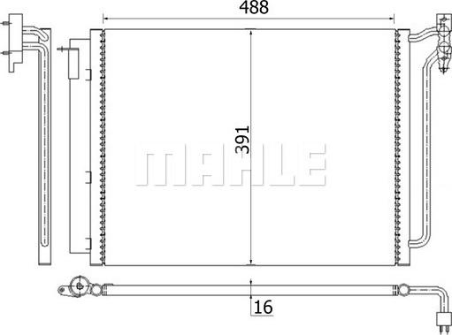 MAHLE AC 311 001S - Lauhdutin, ilmastointilaite inparts.fi