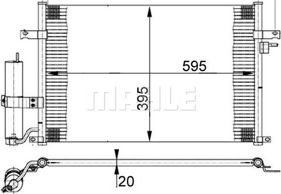 MAHLE AC 384 000S - Lauhdutin, ilmastointilaite inparts.fi