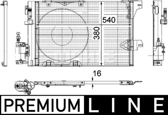 MAHLE AC 339 000P - Lauhdutin, ilmastointilaite inparts.fi