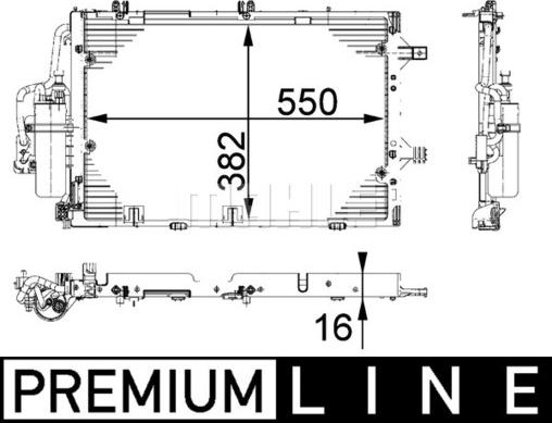 MAHLE AC 335 000P - Lauhdutin, ilmastointilaite inparts.fi