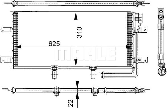 MAHLE AC 332 000S - Lauhdutin, ilmastointilaite inparts.fi