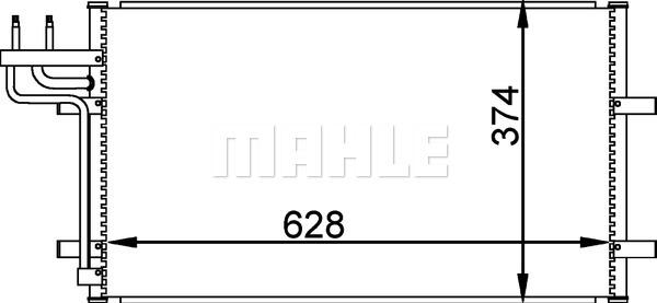 MAHLE AC 374 000P - Lauhdutin, ilmastointilaite inparts.fi