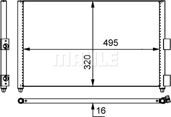 MAHLE AC 371 000S - Lauhdutin, ilmastointilaite inparts.fi