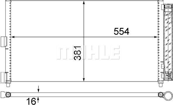 MAHLE AC 372 000S - Lauhdutin, ilmastointilaite inparts.fi