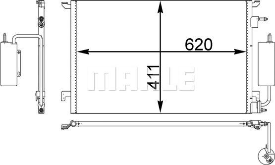 MAHLE AC 295 000P - Lauhdutin, ilmastointilaite inparts.fi