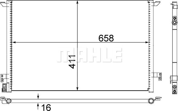 MAHLE AC 295 000S - Lauhdutin, ilmastointilaite inparts.fi