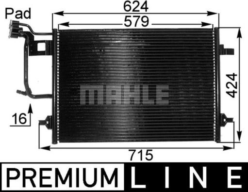 MAHLE AC 242 000P - Lauhdutin, ilmastointilaite inparts.fi