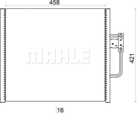 MAHLE AC 201 001S - Lauhdutin, ilmastointilaite inparts.fi