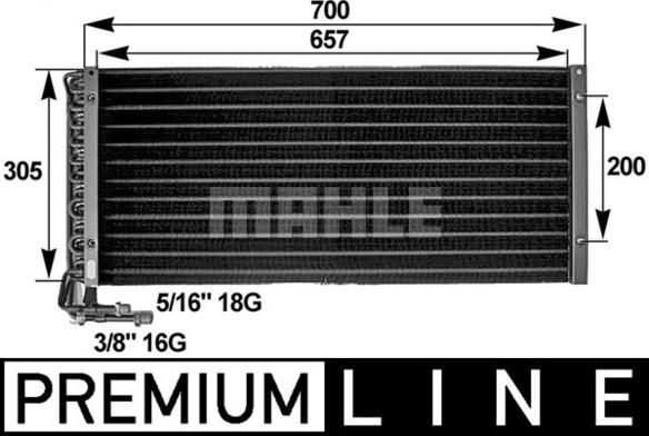 MAHLE AC 281 000P - Lauhdutin, ilmastointilaite inparts.fi