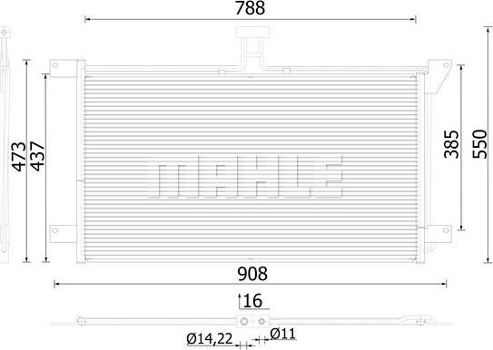 MAHLE AC 288 001S - Lauhdutin, ilmastointilaite inparts.fi