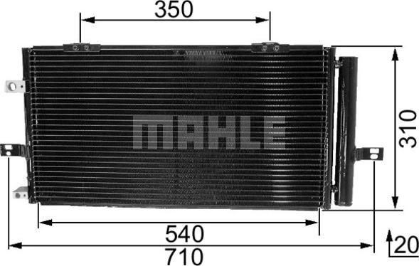 MAHLE AC 230 000S - Lauhdutin, ilmastointilaite inparts.fi