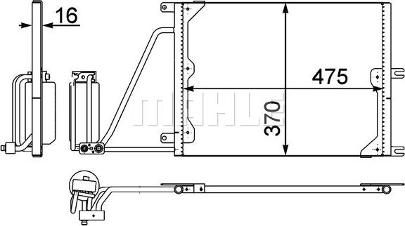 MAHLE AC 226 000P - Lauhdutin, ilmastointilaite inparts.fi