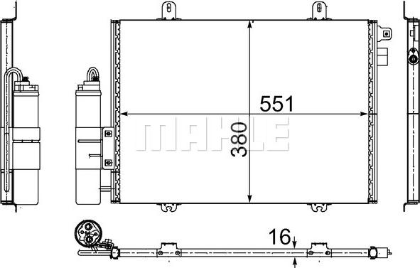 MAHLE AC 221 000S - Lauhdutin, ilmastointilaite inparts.fi