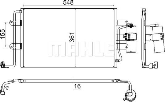 MAHLE AC 228 001S - Lauhdutin, ilmastointilaite inparts.fi