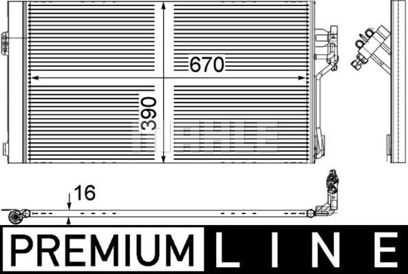 MAHLE AC 761 000P - Lauhdutin, ilmastointilaite inparts.fi