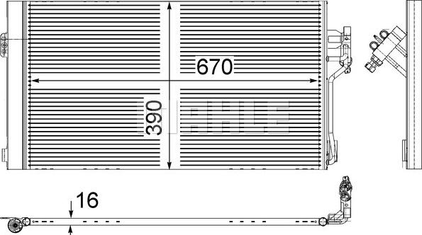 MAHLE AC 761 000S - Lauhdutin, ilmastointilaite inparts.fi