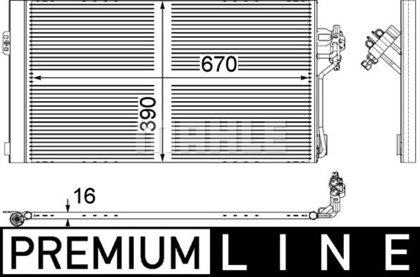 MAHLE AC 762 000P - Lauhdutin, ilmastointilaite inparts.fi