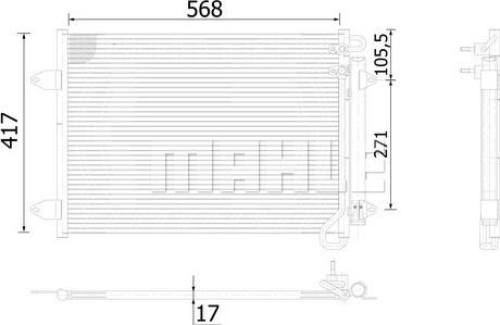 MAHLE AC 734 000S - Lauhdutin, ilmastointilaite inparts.fi