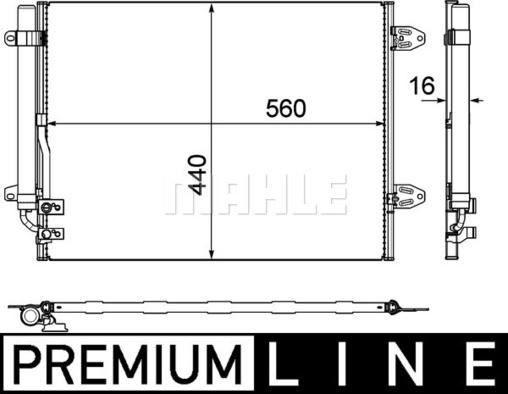 MAHLE AC 733 000P - Lauhdutin, ilmastointilaite inparts.fi